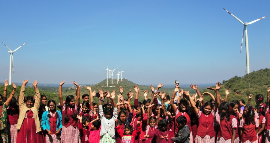 Visit to GAIL Windmill at Hariharapura and  Malleshwara Temple by students of RMSD